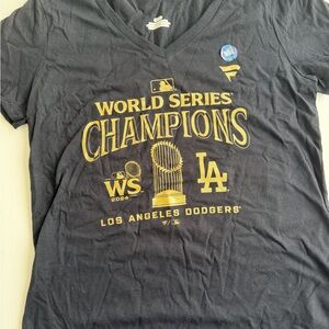 Authentic, Collector LA Dodgers World Series Champions Black & Gold T-Shirt